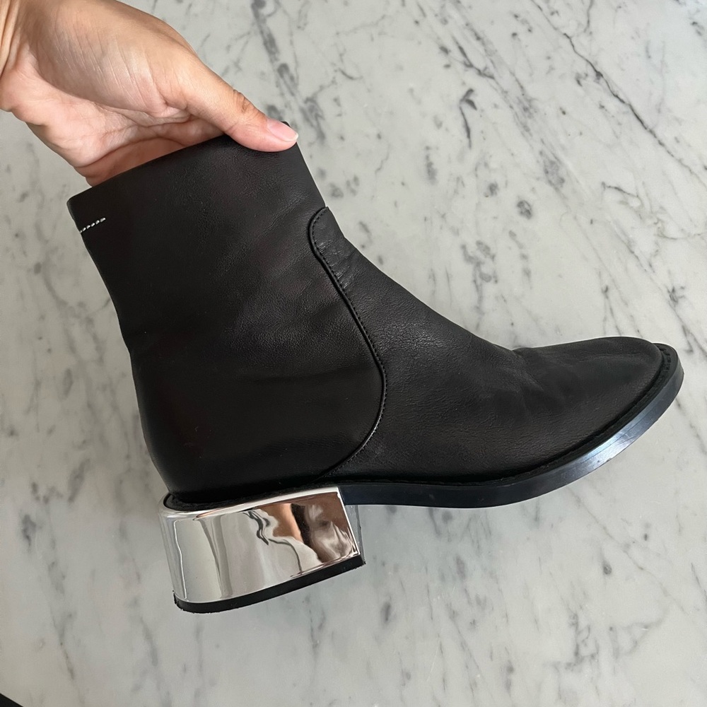 Maison Margiela silver heel boot